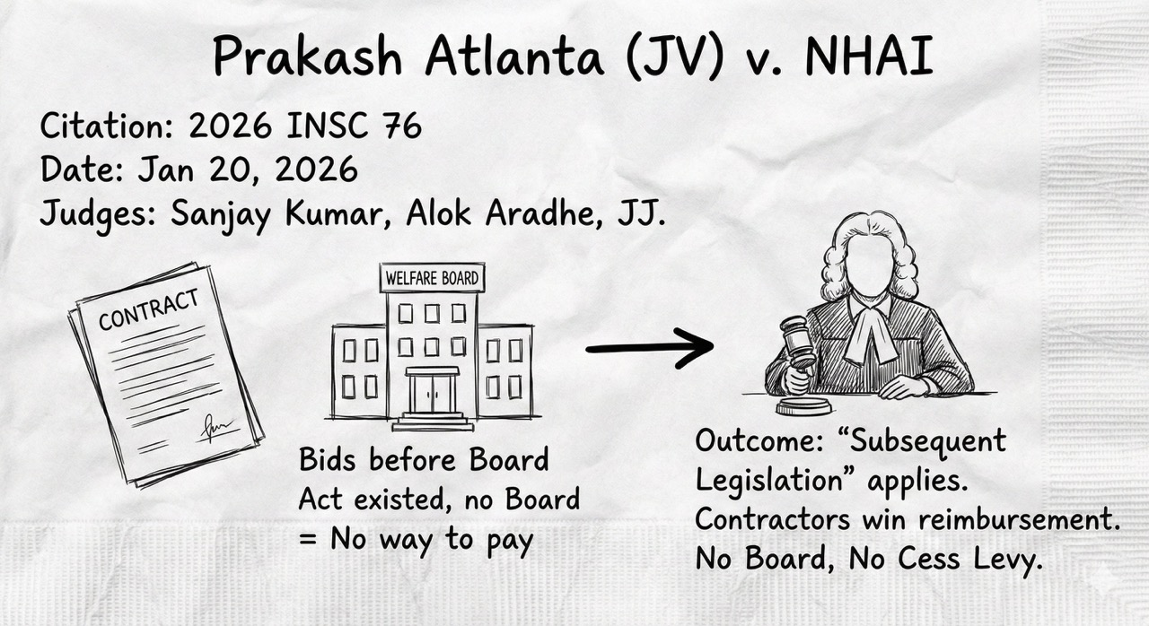 Prakash Atlanta JV v National Highways Authority of India Patras Law Chamber Prakash Atlanta JV v National Highways Authority of India