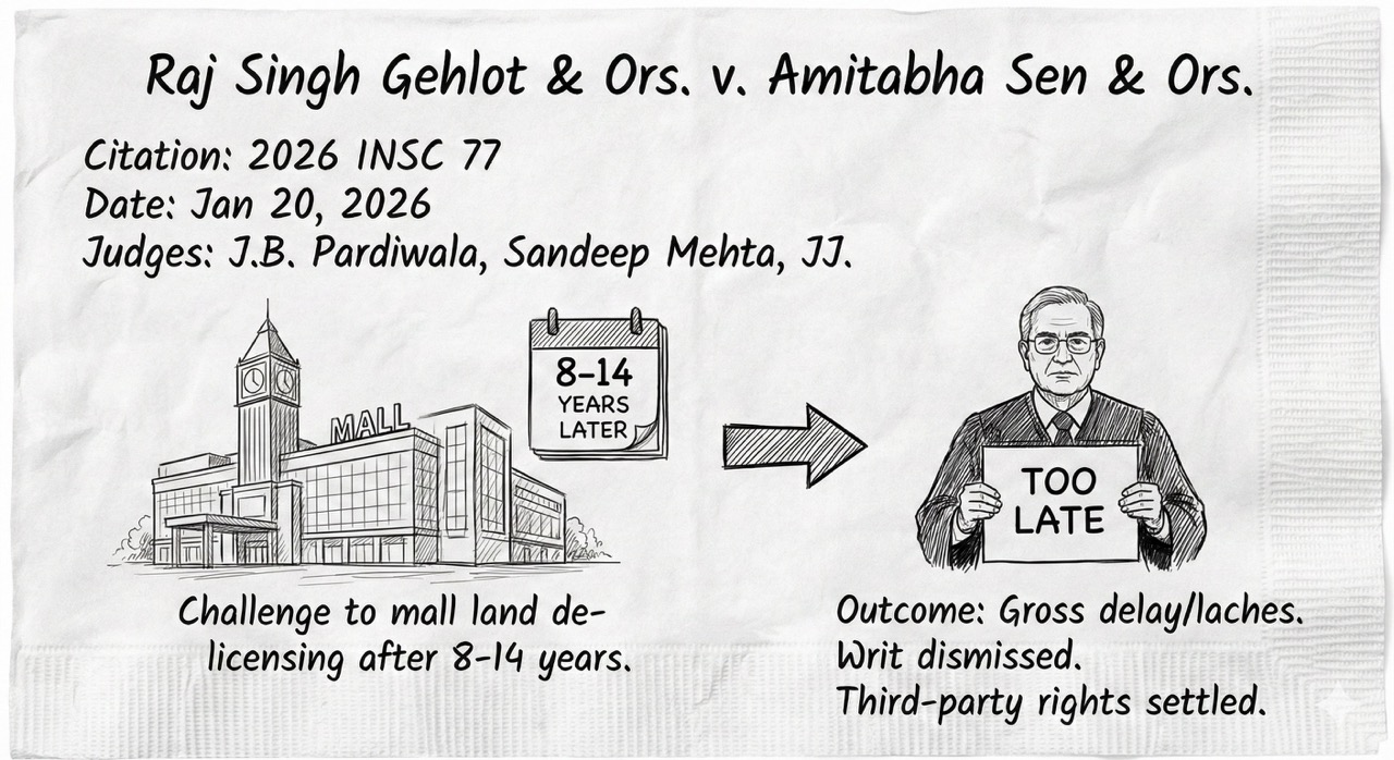 Raj Singh Gehlot Ors v Amitabha Sen Ors Patras Law Chamber