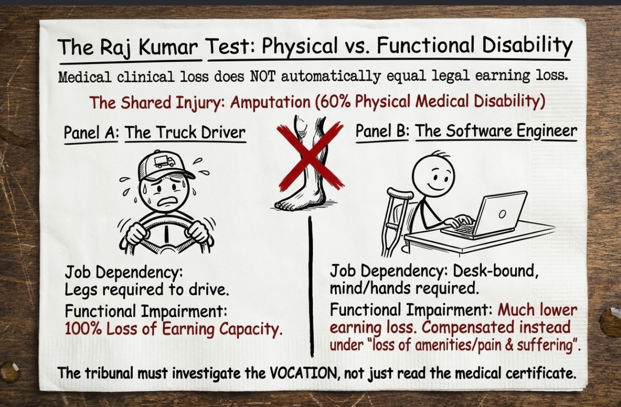 Motor Accident Claims Tribunal MACC MACT claims calculation diagram 