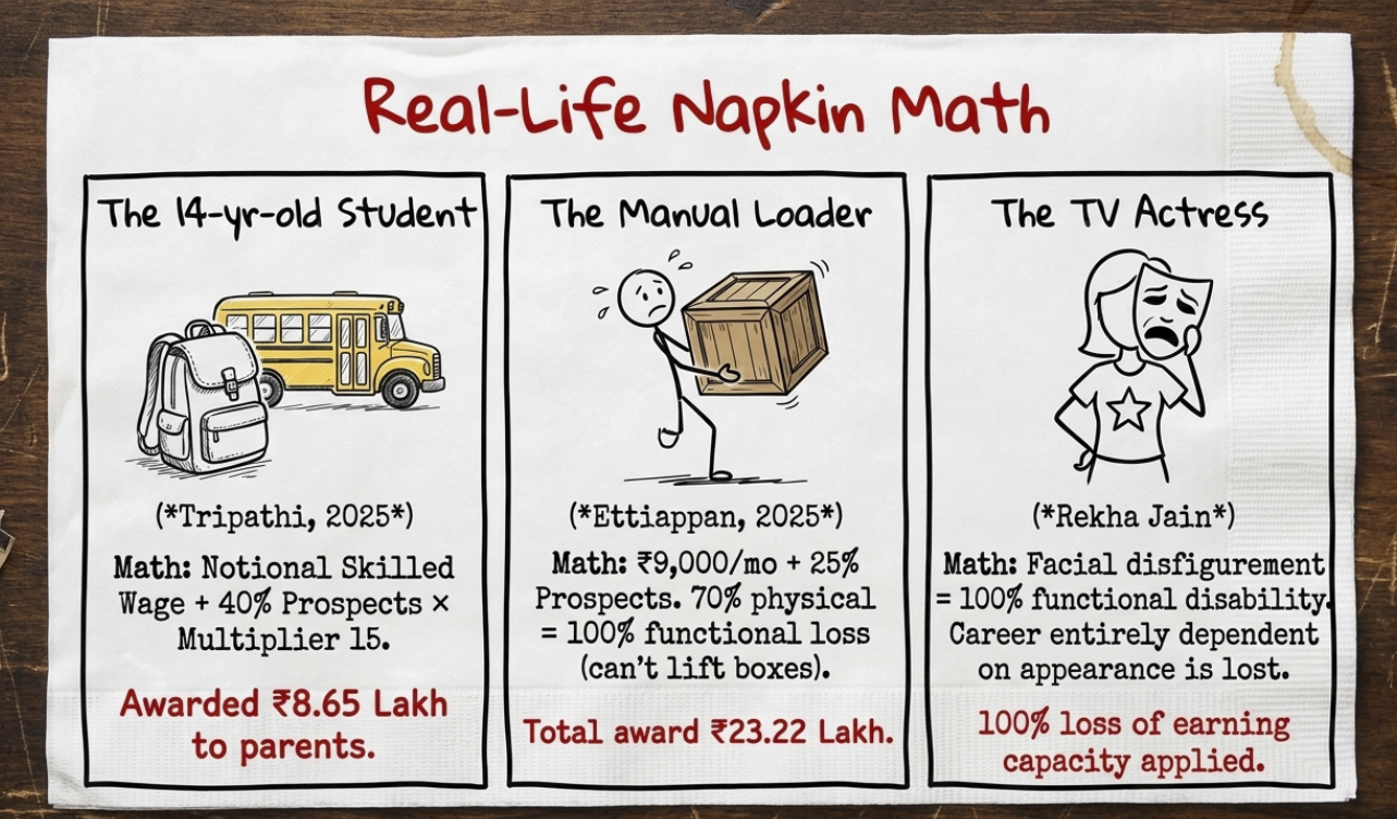 Motor Accident Claims Tribunal MACC MACT claims calculation diagram 