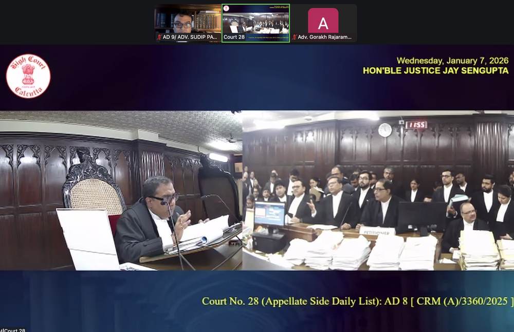 Advocate Sudip Patra appearing before the Calcutta High Court: Court No. 28 — Hon'ble Justice Jay Sengupta, anticipatory bail list. Adv. Sudip Patra appearing.