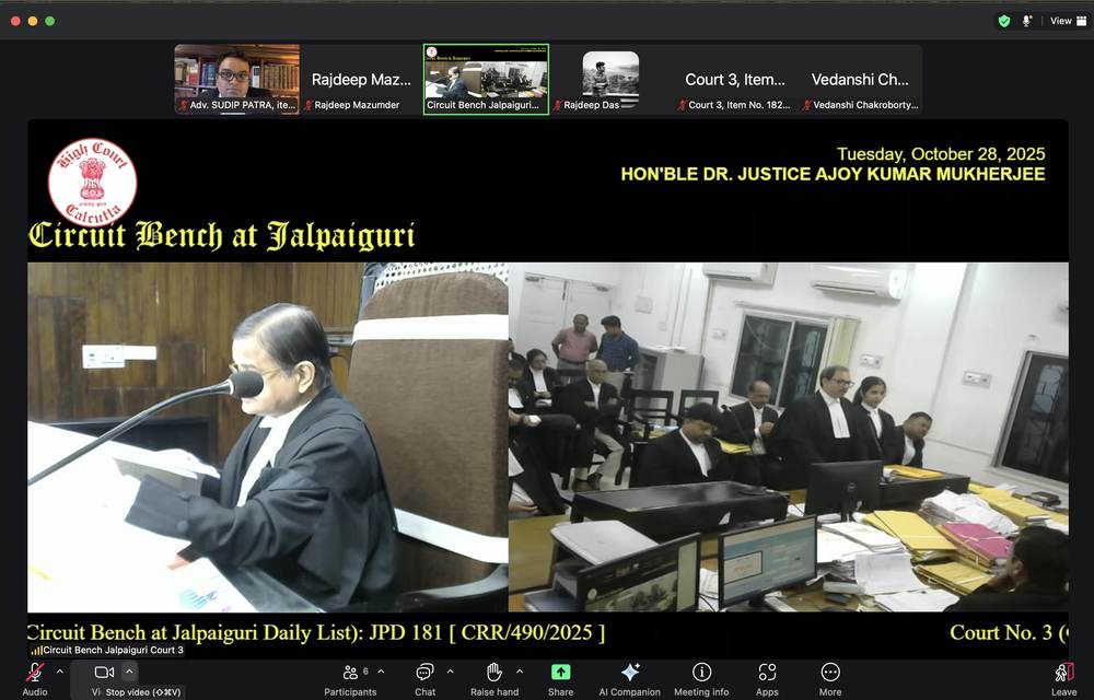 Advocate Sudip Patra appearing before the Calcutta High Court: Circuit Bench at Jalpaiguri, Court No. 3 — Hon'ble Dr. Justice Ajoy Kumar Mukherjee. Adv. Sudip Patra appearing.