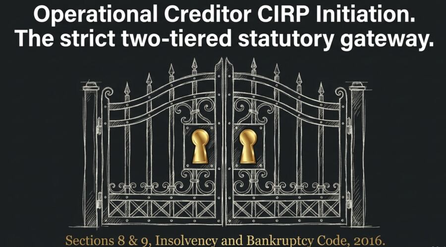 Three gold checkmarks on a rolled blueprint, reading that success demands rigorous pre-filing audits: verify MCA data, calculate the threshold precisely, and scrutinize pre-notice correspondence