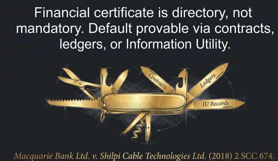 An hourglass showing the 3-year limitation starting at default on one side, and the notice triggering a mandatory 10-day wait for debtor response on the other