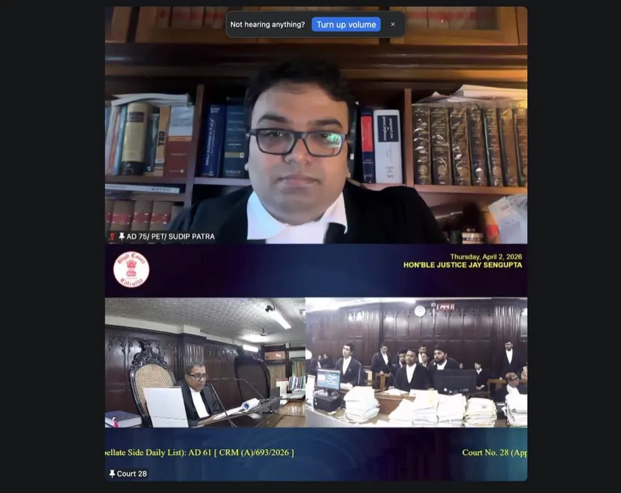 Anticipatory bail list in Court No. 28 of the Calcutta High Court with Advocate Sudip Patra appearing