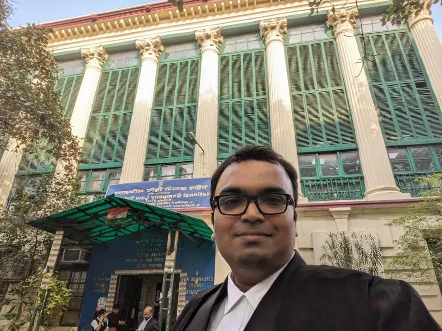 Advocate Sudip Patra near the Supreme Court, New Delhi